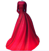 Bata roja de manga larga