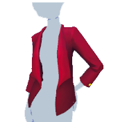 Blazer rojo abierto