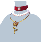 Collar de rosas rojas