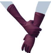 Guantes de seda roja