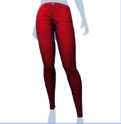 Vaqueros pitillo rojos