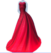 Vestido de novia rojo sin tirantes