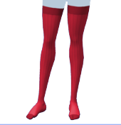 Calcetines rojos hasta el muslo