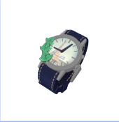 Reloj con montura de pan de plata