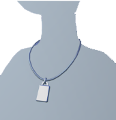 Collar colgante cuadrado de plata