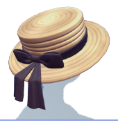 Sombrero de paja con cinta negra