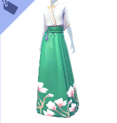 Vestido tradicional de magnolia