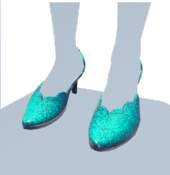 Stilettos turquesa escamados