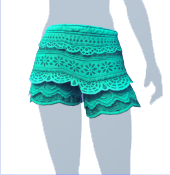 Pantalón corto tejido turquesa