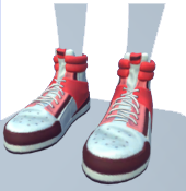 Zapatillas de baloncesto blancas y rojas