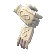 Guantes de invierno de punto blanco