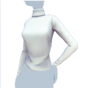 White Long-Sleeved Turtleneck