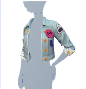 Chaqueta vaquera blanca con parche de Mickey-Mouse