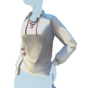 Camisa blanca de cuello abierto
