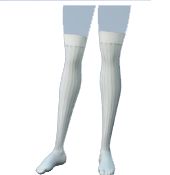 Calcetines blancos por encima de la rodilla