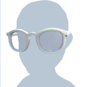 Gafas sobredimensionadas blancas