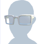 Gafas rectangulares blancas