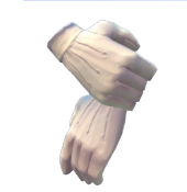 Guantes de seda blanca