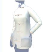 Chaqueta blanca de traje Tang