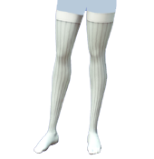 Calcetines blancos hasta el muslo