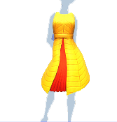 Vestido amarillo Chevron Sun
