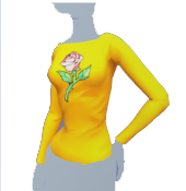 Top amarillo "Rosa encantada