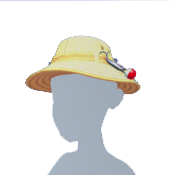 Gorro de pesca amarillo