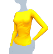 Cuello barco manga larga amarillo