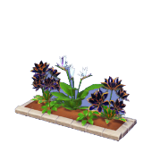 Schwarze und weiße Blume Rechteck