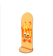 Karton Feuer Monster Platte