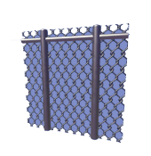 Dark Wire Mesh Fence