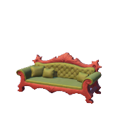 Grün gebundene Couch