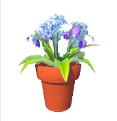 Hortensie und Glocke Blumentopf