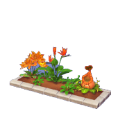 Orange Blume Rechteck