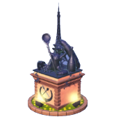 Verschnörkelte Pariser Statue