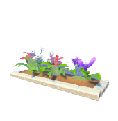 Red, White and Purple Flower Rectangle
