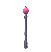 Runder Laternenpfahl mit rosa Licht