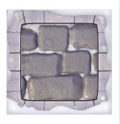 Snowy Brick Road with Border