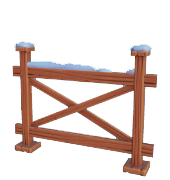 Verschneiter klassischer Farmzaun