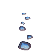 Verschneiter Steinweg