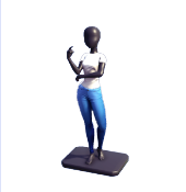 Thoughtful Black Mannequin