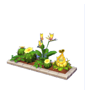 Gelbe Blume Rechteck