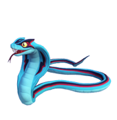 Blue and Red Striped Cobra