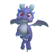 Bébé dragon violet