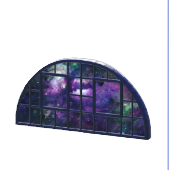 Gewölbtes Fenster zum Weltraum
