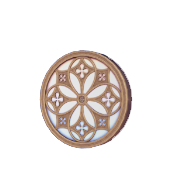 Rosetón gótico beige