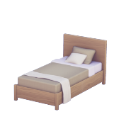 Beige Single Bed