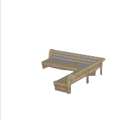 Birch L-shaped Bench
