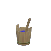 Cubo de agua de abedul