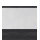 Revestimiento de pared de listones en blanco y negro